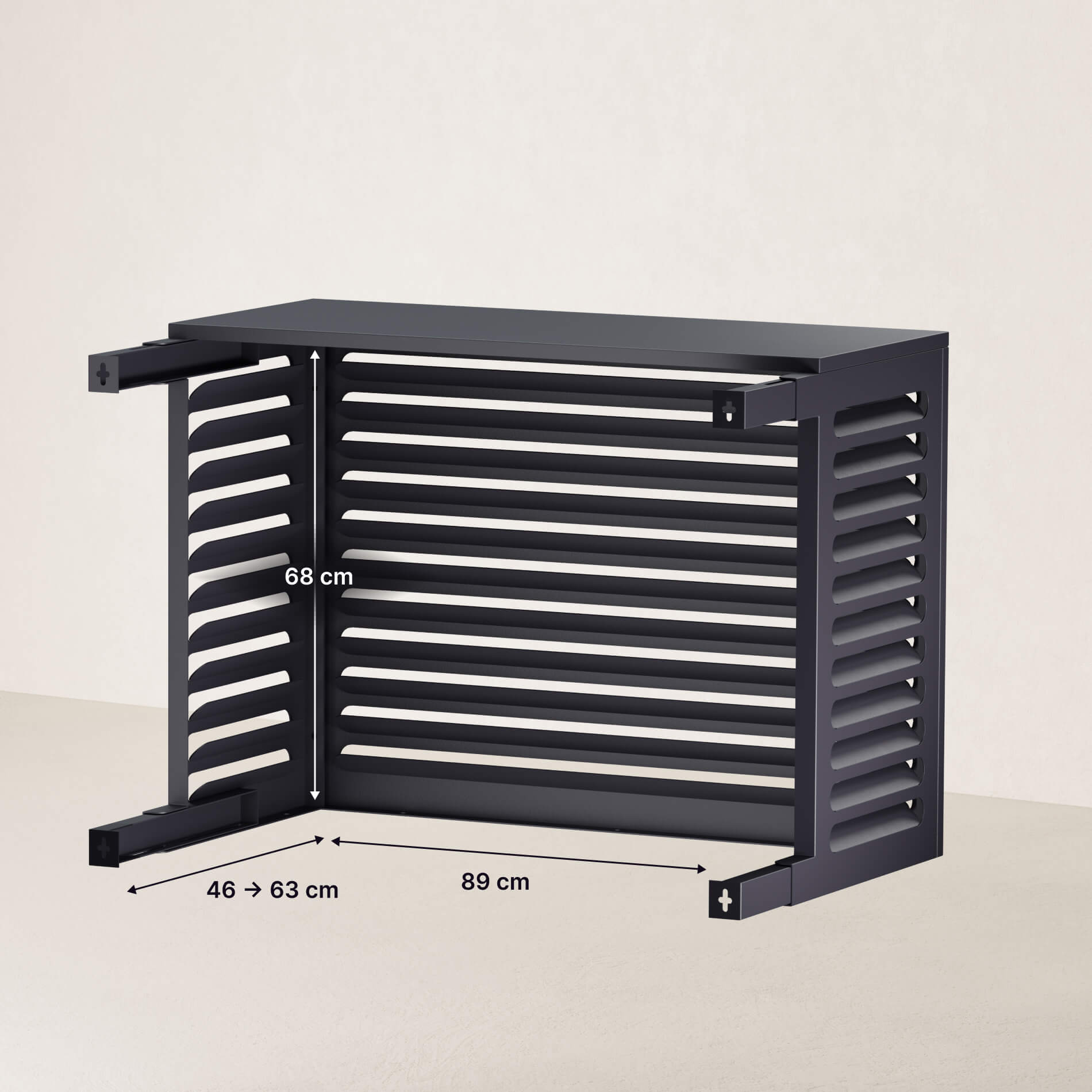 Cache clim taille S Cabanaclim - schéma technique vue intérieure